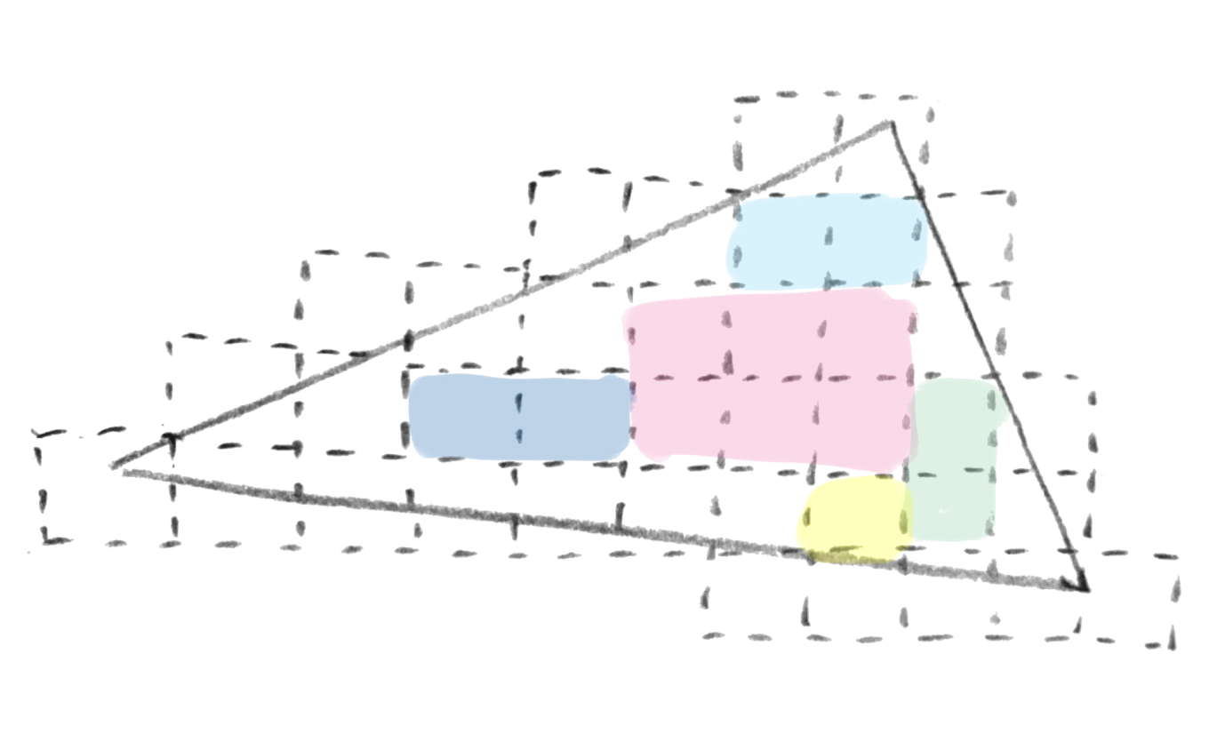 triangle scanned with conservative rasterization